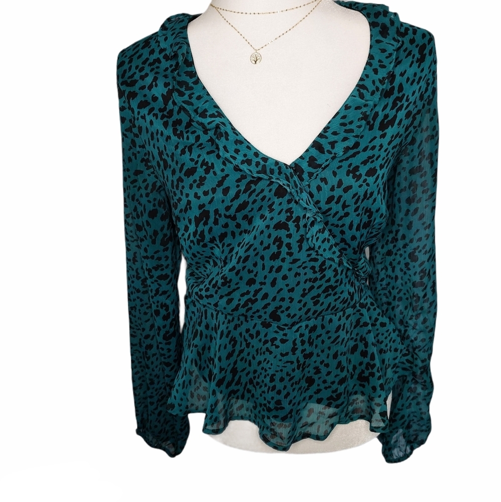 Mi Ami Leopard Print Blouse